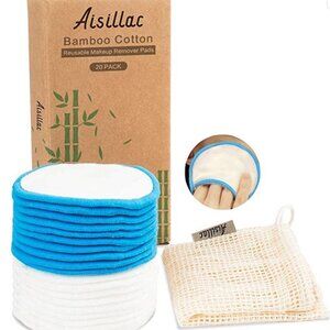 Reusable 20 Cotton Rounds,  Makeup Remover Pads  Bamboo Cotton Pads  NEW